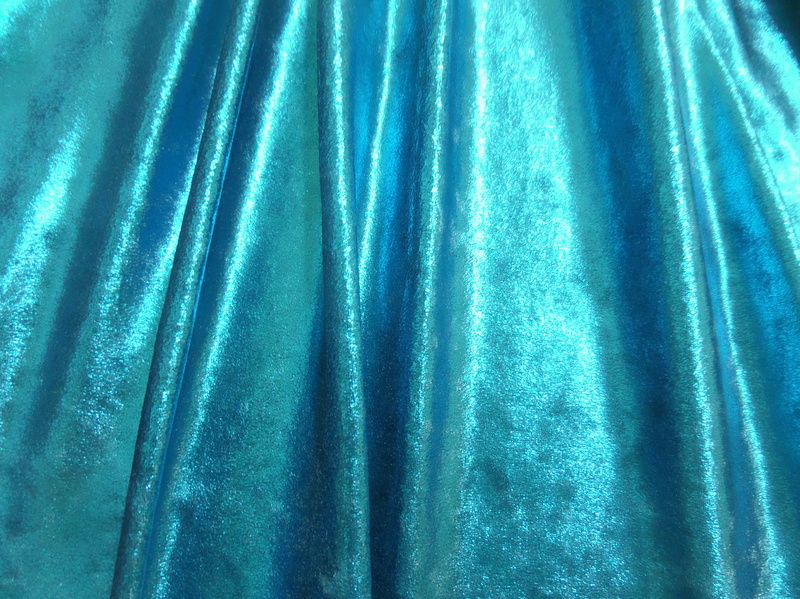 9.Turquoise Crushed Metallic Velvet